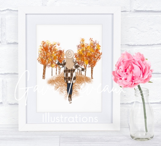 Fall Fashionista Art Print