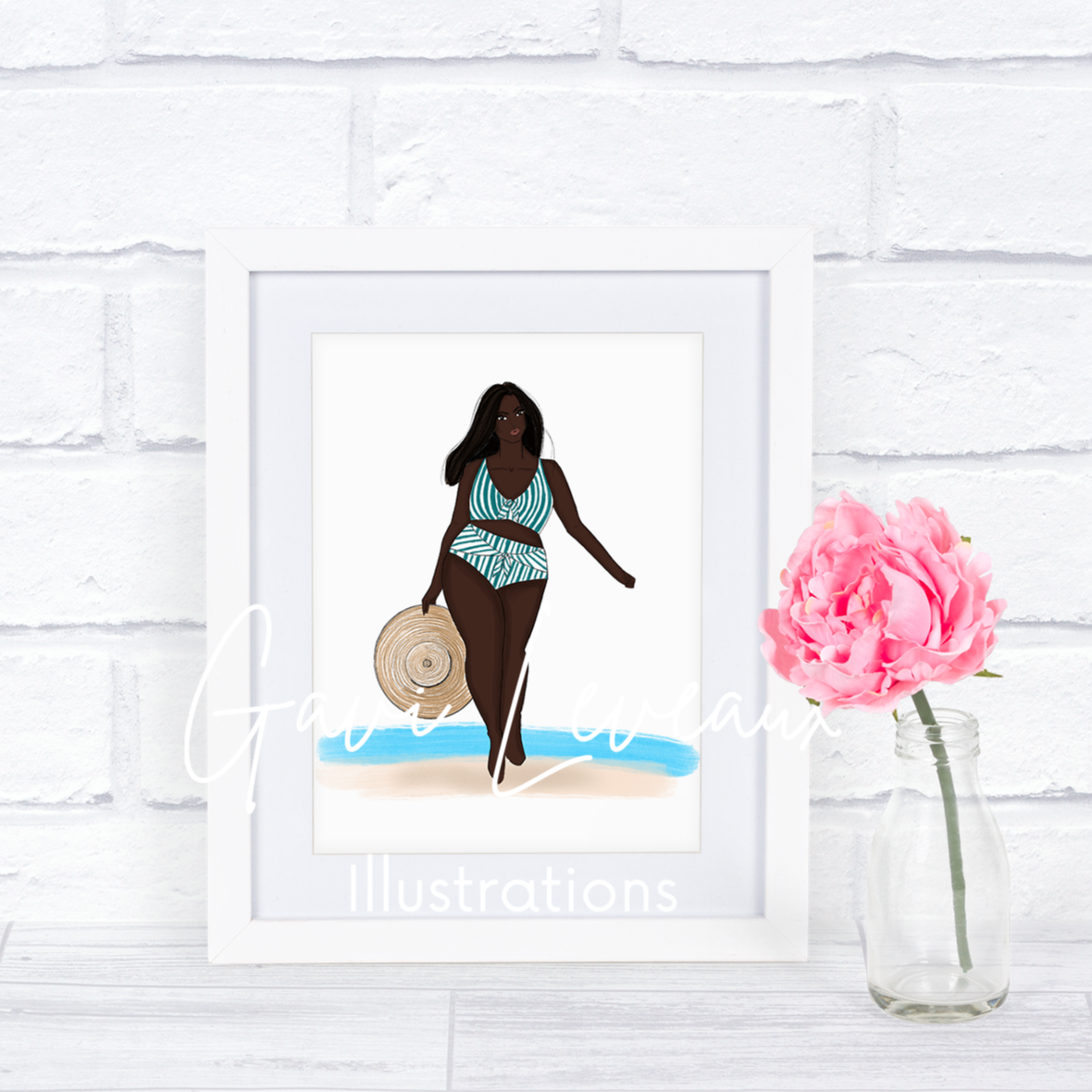 Somewhere On a Beach Fashionista Art Print