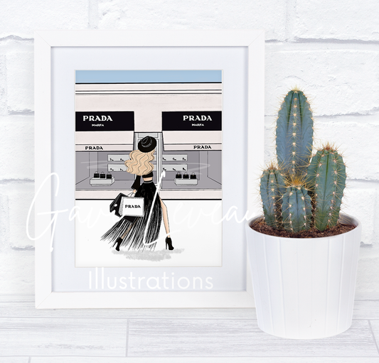 The Prada Fashionista Art Print