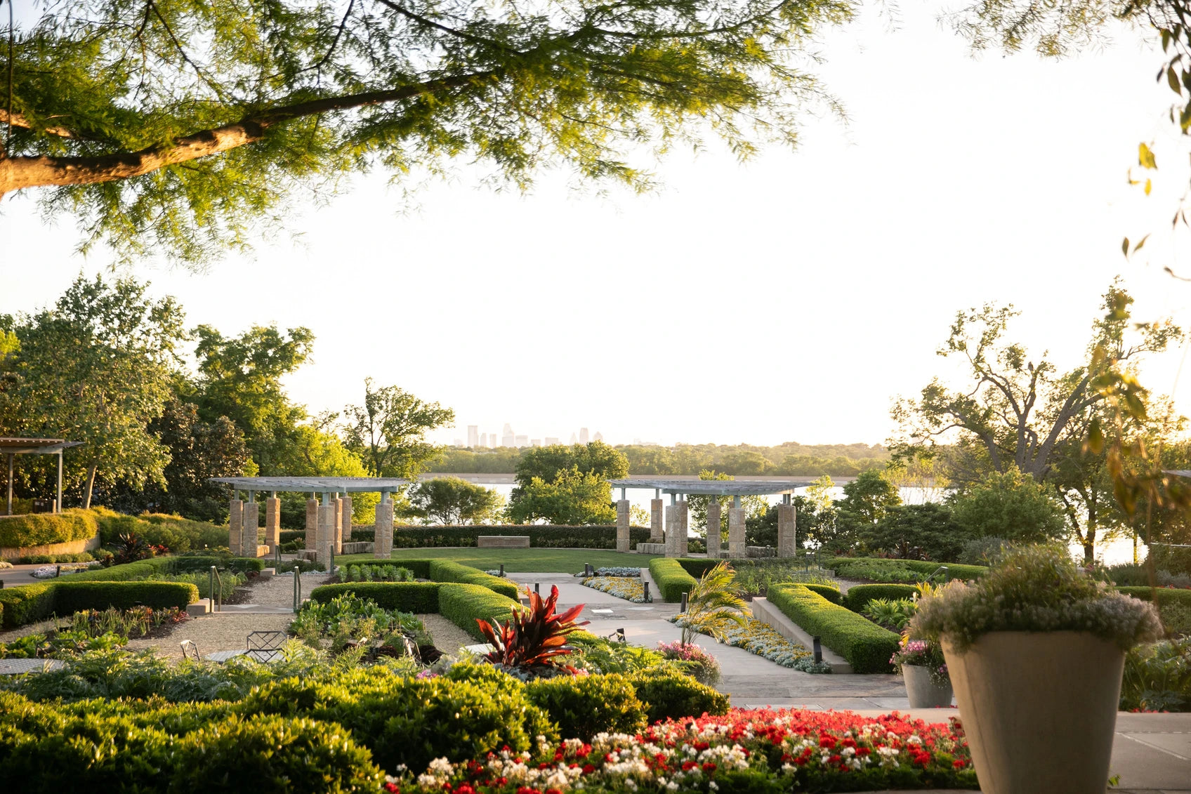 dallas arboretum gardens overlooking white rock lake, venue for the Literacy Achieves Wings of Spring Gala in Dallas, Texas