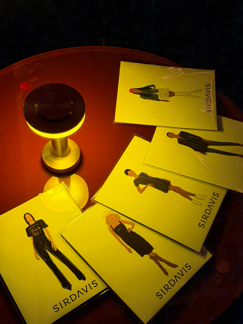 Luxury live event illustration for SirDavis featuring personalized fashion illustration portraits for guests.
