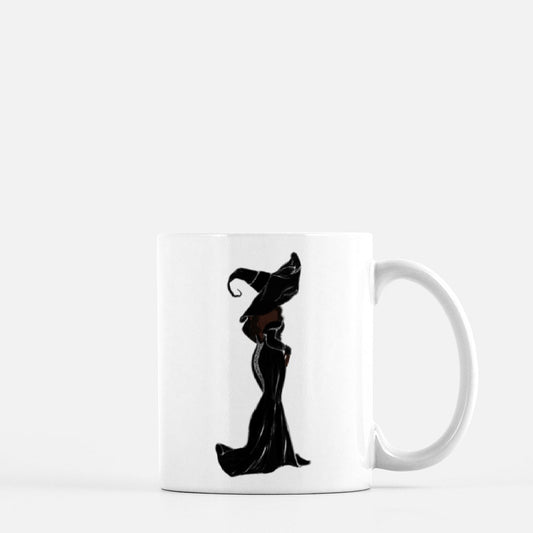 The Witch Fashionista (Dark Brunette, Dark Skin) Mug 11oz.