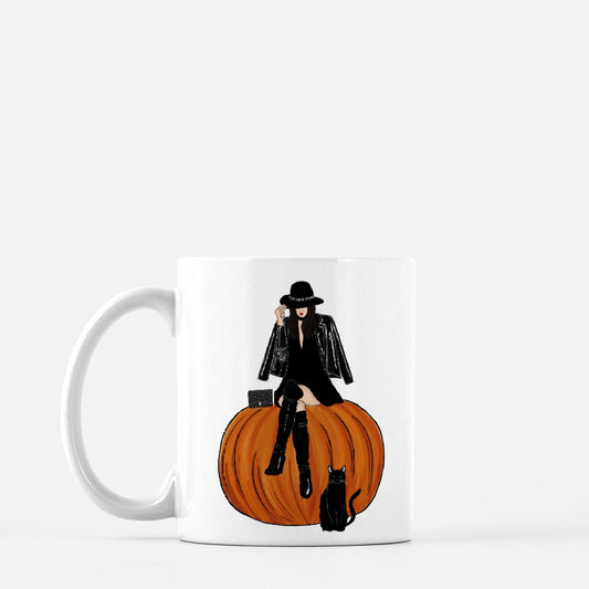 The Pumpkin Fashionista (Brunette) Mug 11oz.