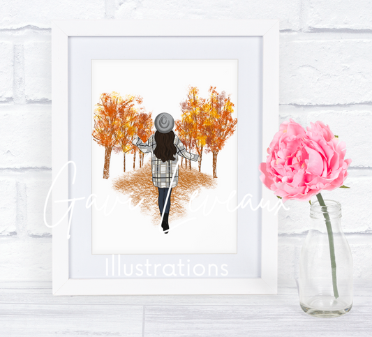 Fall Fashionista Art Print