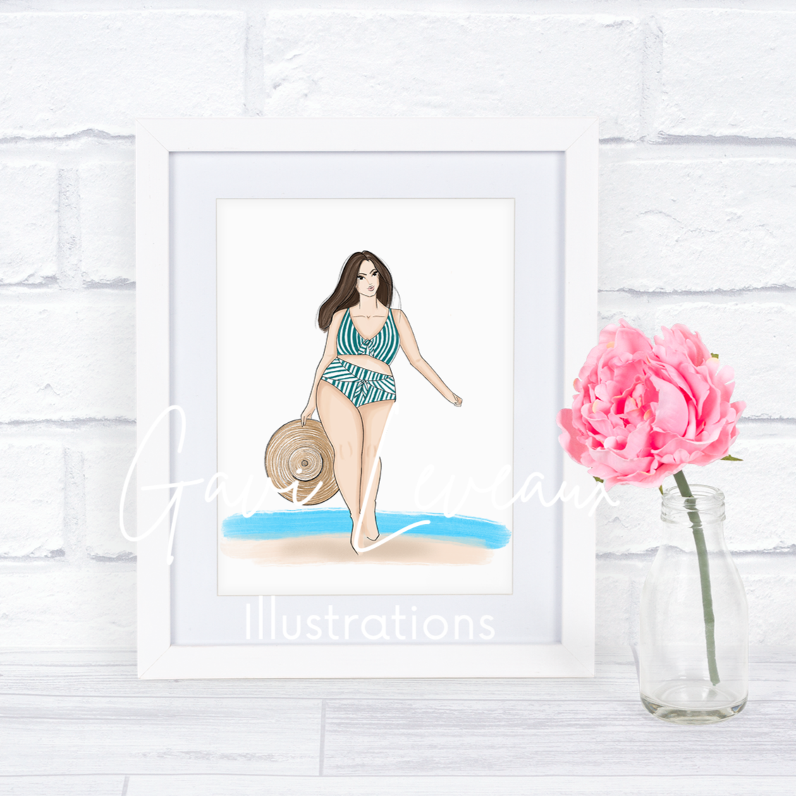 Somewhere On a Beach Fashionista Art Print