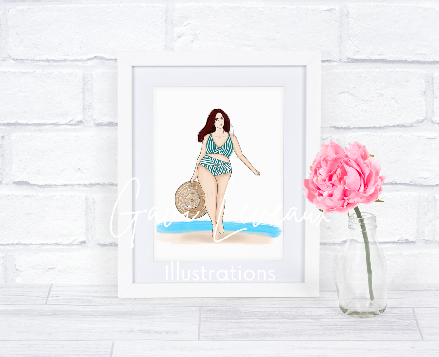 Somewhere On a Beach Fashionista Art Print