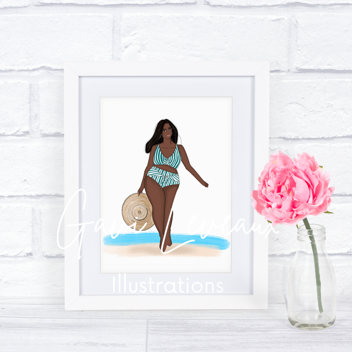 Somewhere On a Beach Fashionista Art Print