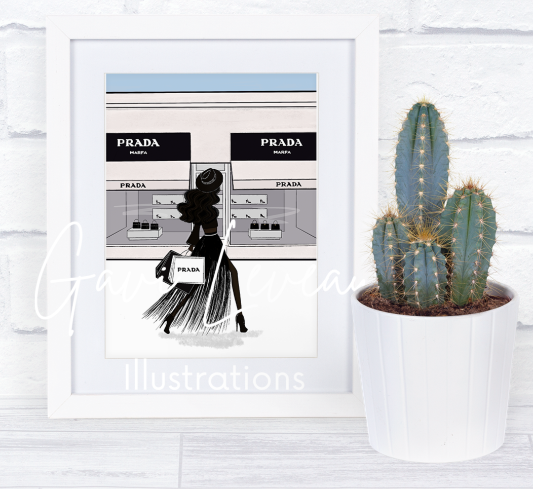The Prada Fashionista Art Print