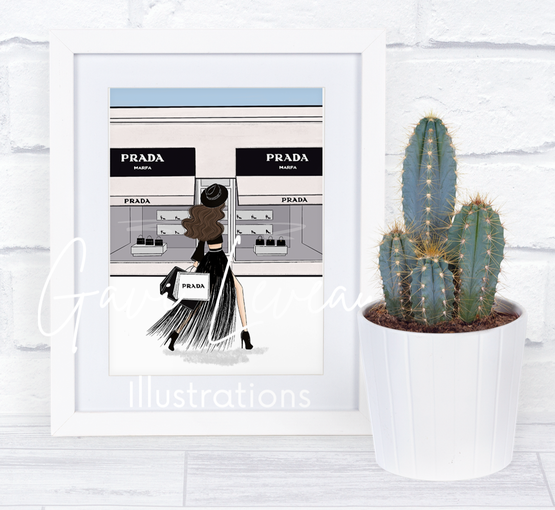 The Prada Fashionista Art Print