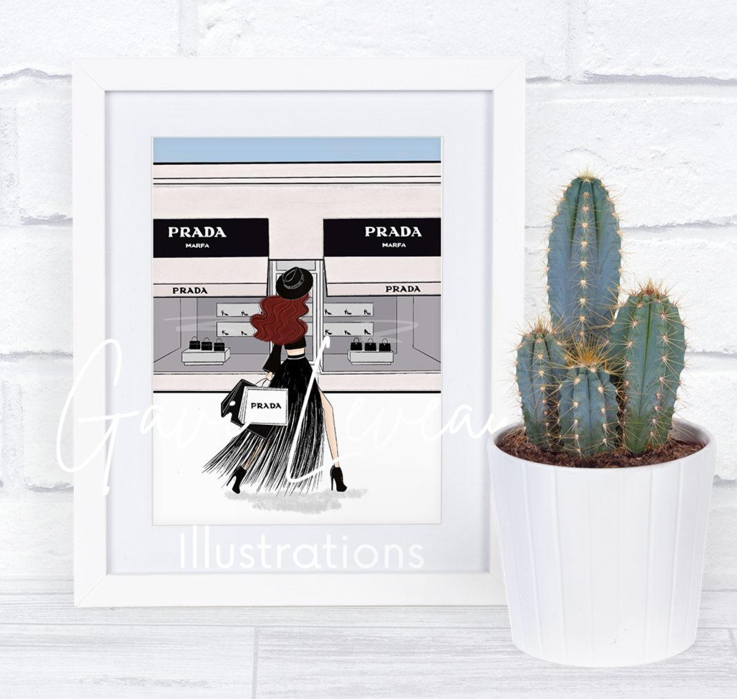 The Prada Fashionista Art Print