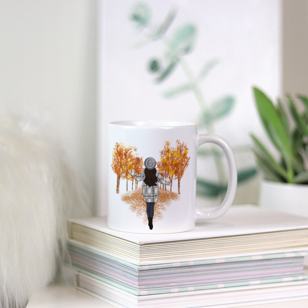 The Fall Fashionista (Brunette) Mug 11oz.