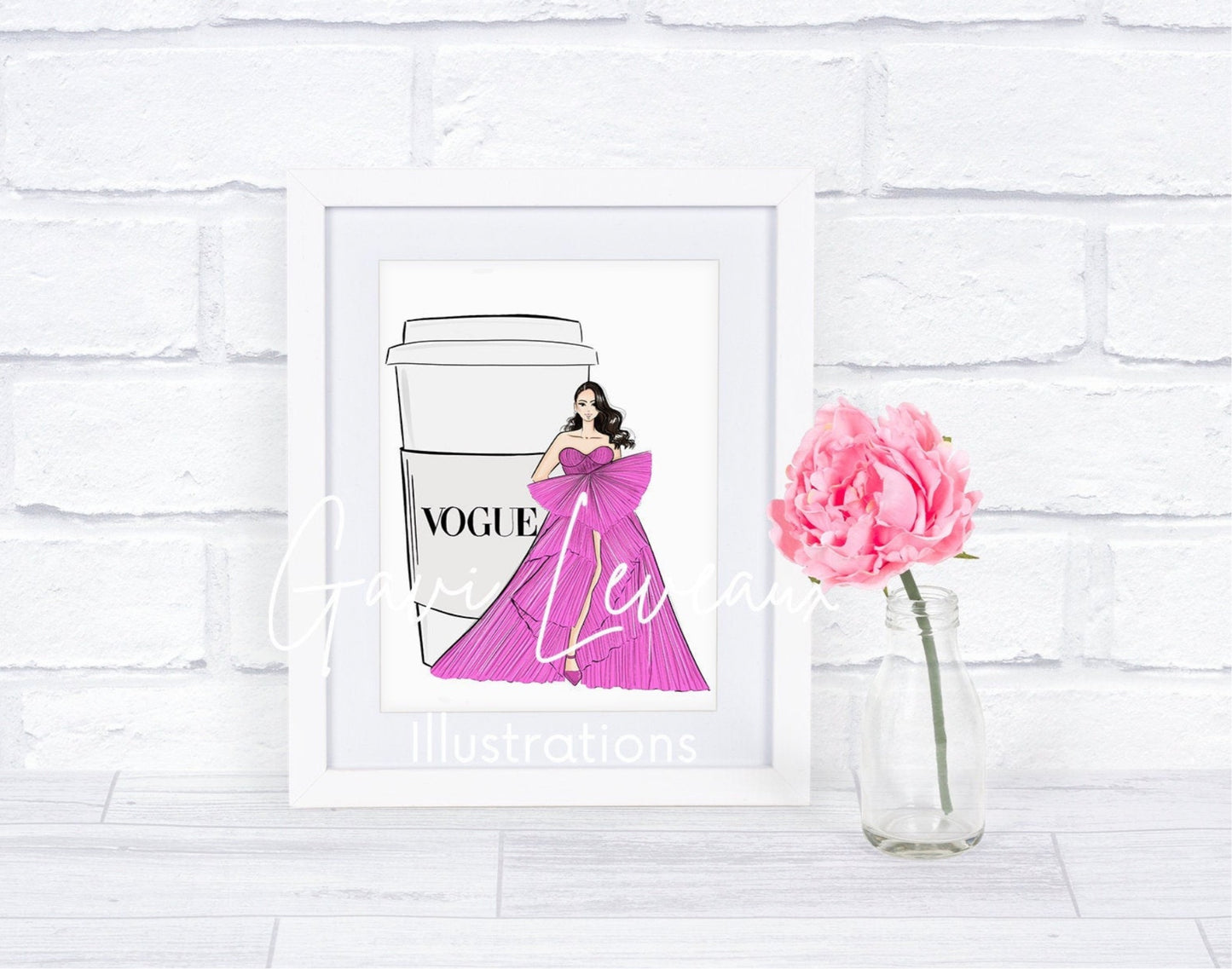 The Coffee and Couture Fashionista Art Print